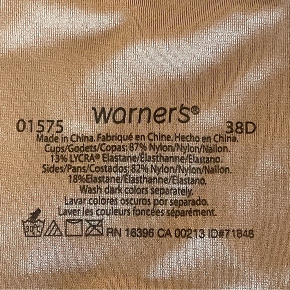 Warner’s Back to Smooth Lift Underwire Bra in Beige Bra 38D - Picture 2 of 3